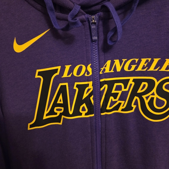 Nike Los Angeles Lakers Zip-up Hooded Sweatshirt XL Women's NBA - Picture 2 of 6